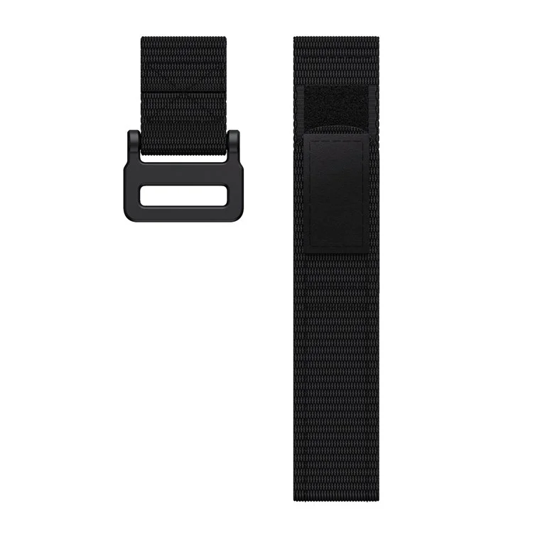 For Garmin Fenix 7X/6X Pro/Tactix 7 26mm Nylon Loop Sport Watch Band Adjustable Wrist Strap Replacement - Black