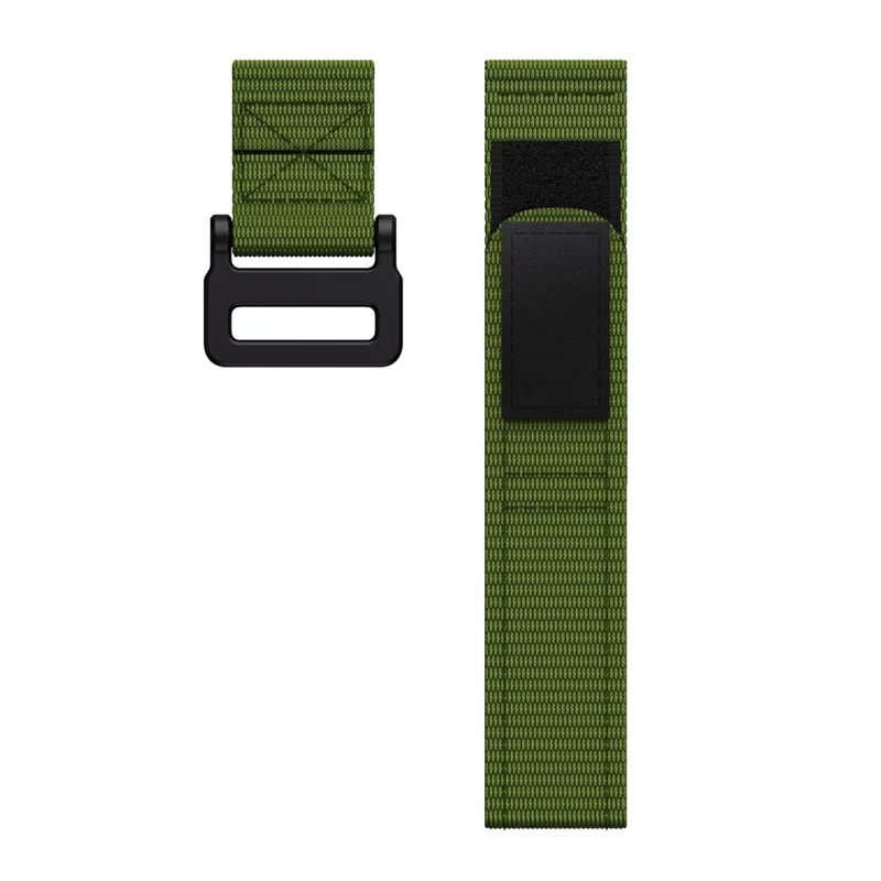 For Garmin Fenix 7X/6X Pro/Tactix 7 26mm Nylon Loop Sport Watch Band Adjustable Wrist Strap Replacement - Army Green