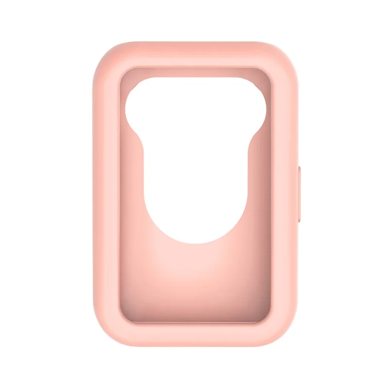 Silicone Watch Band for Huawei Watch Fit, Replacement Adjustable Wrist Strap + Anti-scratch Watch Case - Light Pink