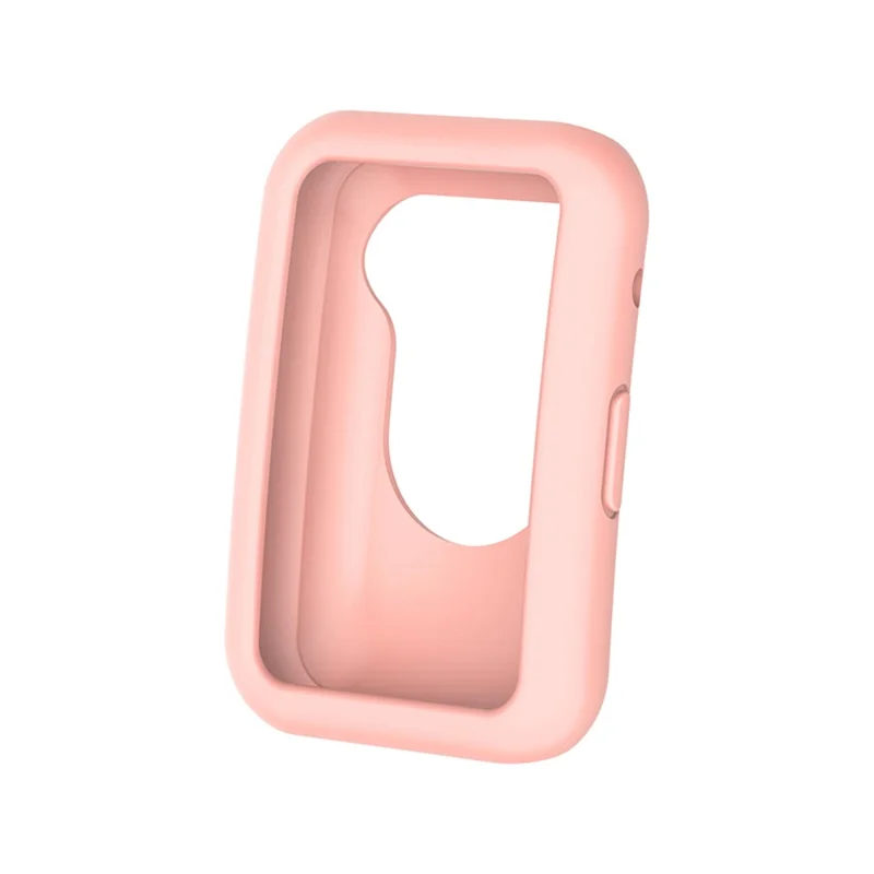 Silicone Watch Band for Huawei Watch Fit, Replacement Adjustable Wrist Strap + Anti-scratch Watch Case - Light Pink