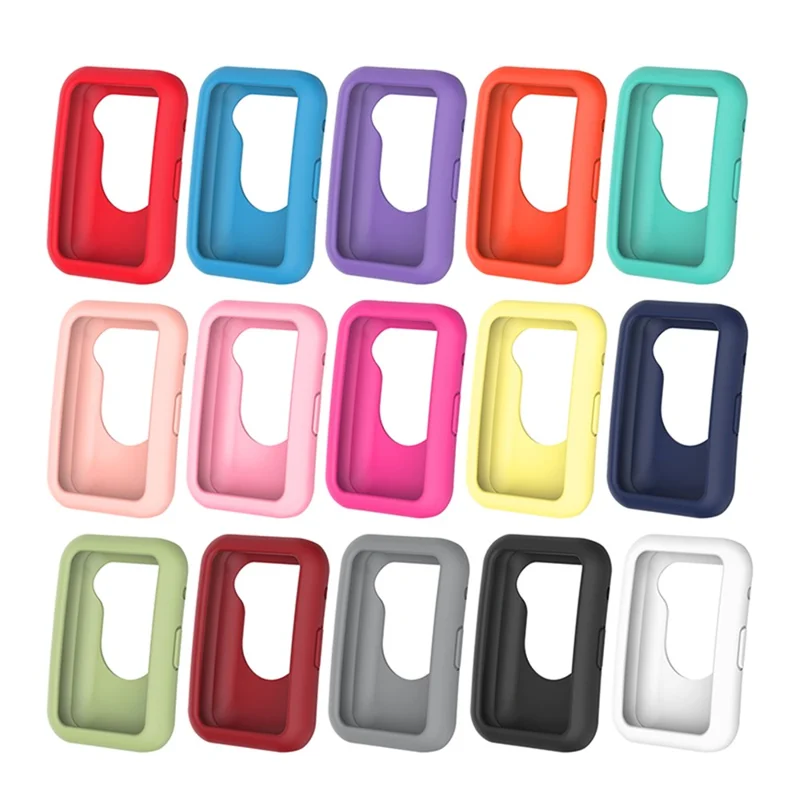 Silicone Watch Band for Huawei Watch Fit, Replacement Adjustable Wrist Strap + Anti-scratch Watch Case - Sky Blue