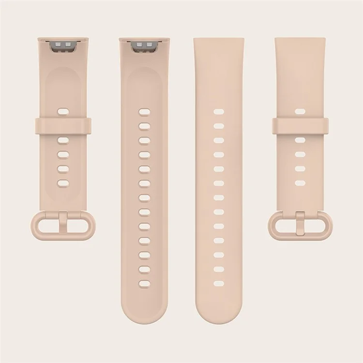 Para Xiaomi Redmi Watch 2/Redmi Watch 2 Lite Solid Color Silicone Watch Band Strap + Drop-proof Watch Case - Light Pink/Pink/Pink