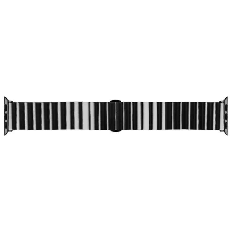 For Apple Watch Series 10 46mm / Ultra 2 Ultra 49mm / 9 8 7 45mm / SE (2023) SE (2022) SE 6 5 4 44mm / 3 2 1 42mm / Watch Ultra 49mm Buckle Design Stainless Steel Wrist Strap Smart Watch Band - Black