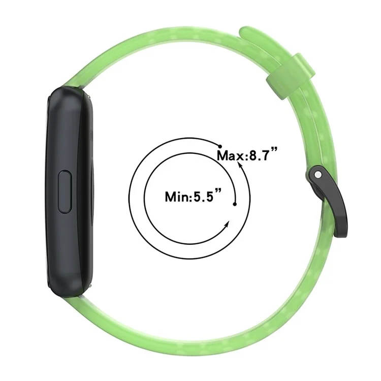 Transparentes Smart Watch Band für Huawei Band 7, weiches Silikon-Armband zum Austauchen - Transparentes Lila