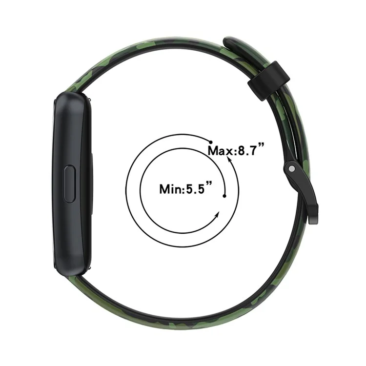 Cinturino orologio con stampa a motivo per Huawei Band 7, braccialetto regolabile in TPU di ricambio - Motivo leopardato