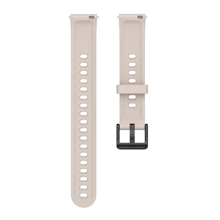 Bracelet de montre intelligent en silicone doux pour Realme Band 2, bracelet de remplacement réglable avec boucle épingle - Beige