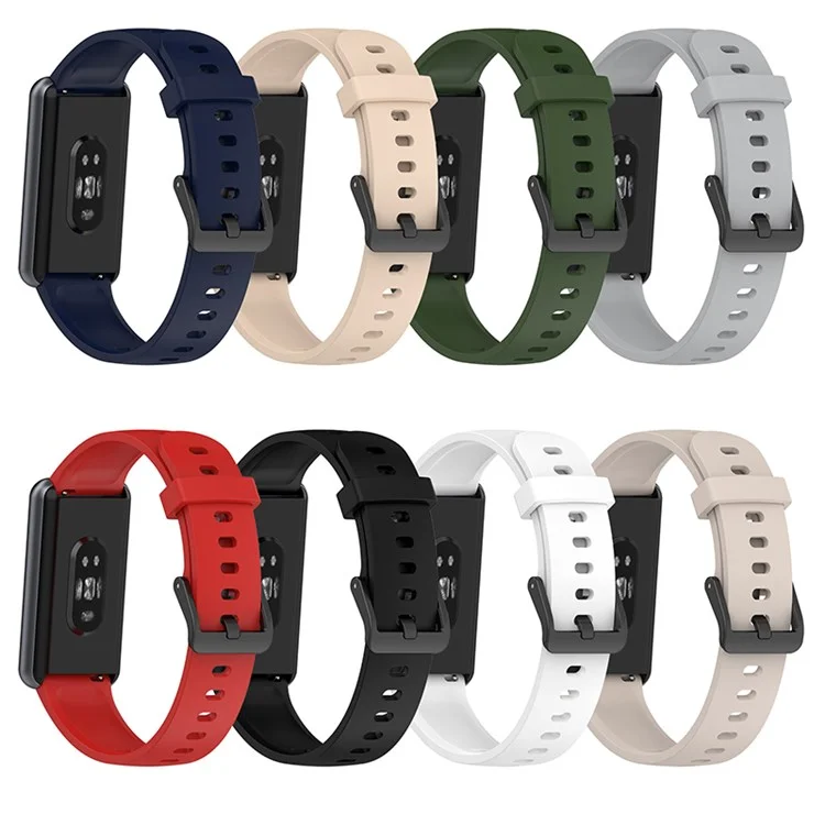 Bracelet de montre intelligent en silicone doux pour Realme Band 2, bracelet de remplacement réglable avec boucle épingle - Beige