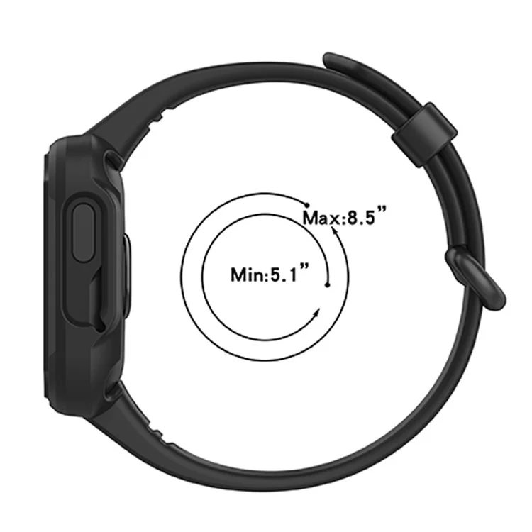 For Xiaomi Redmi Watch/Redmi Watch 2/Mi Watch Lite/Mi Watch Lite 2 Smart Watch Strap Soft Silicone Wrist Band with Watch Case - Blackish Green