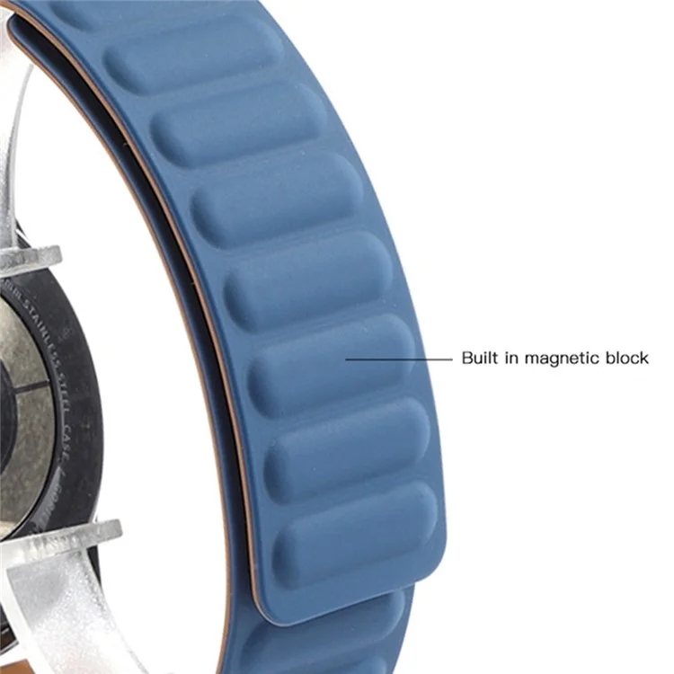 Para Samsung Gear S3 Frontier/Classic/Garmin Forerunner 255 Correa de reloj magnética de 22 mm Banda de silicona para la muñeca Repuesto - Marrón