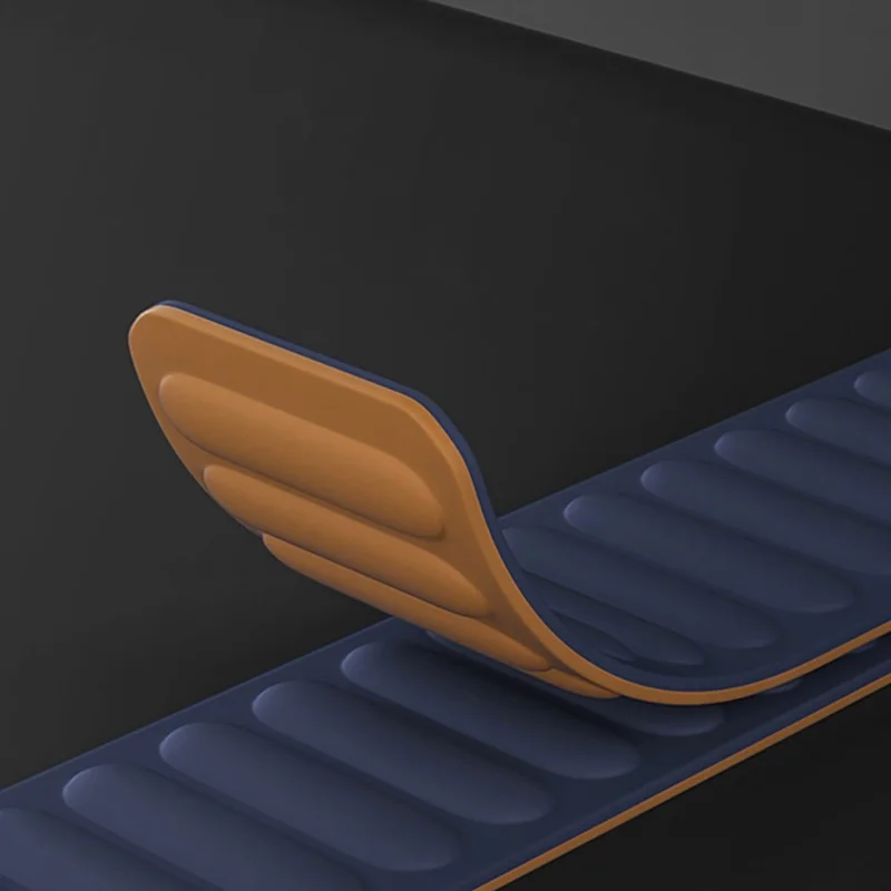 For Samsung Gear S3 Frontier/Classic/Garmin Forerunner 255 22mm Magnetic Watch Strap Silicone Wrist Band Replacement - Midnight Blue