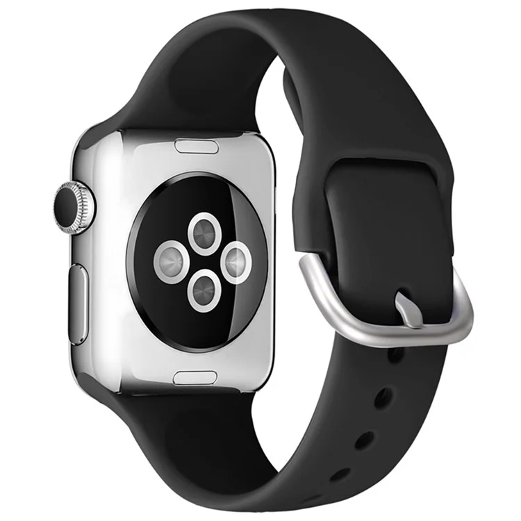 For Apple Watch Series 10 46mm / Ultra 2 Ultra 49mm / 9 8 7 45mm / SE (2023) SE (2022) SE 6 5 4 44mm / 3 2 1 42mm Silicone Watch Strap Adjustable Pin Buckle Wrist Band Replacement - Yellow / Green