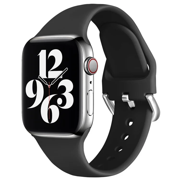 For Apple Watch Series 10 46mm / Ultra 2 Ultra 49mm / 9 8 7 45mm / SE (2023) SE (2022) SE 6 5 4 44mm / 3 2 1 42mm Silicone Watch Strap Adjustable Pin Buckle Wrist Band Replacement - Yellow / Green