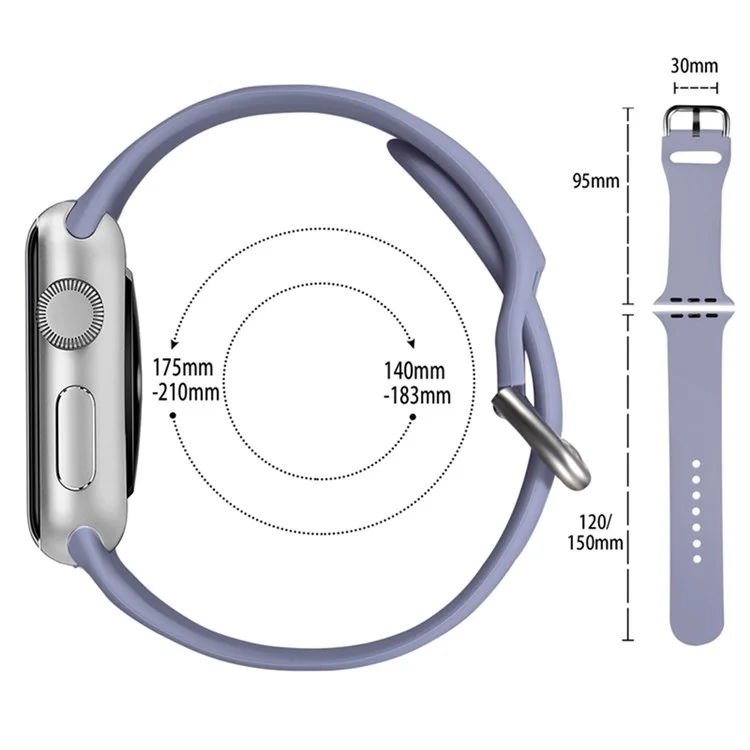 For Apple Watch Series 10 46mm / Ultra 2 Ultra 49mm / 9 8 7 45mm / SE (2023) SE (2022) SE 6 5 4 44mm / 3 2 1 42mm Silicone Watch Strap Adjustable Pin Buckle Wrist Band Replacement - Yellow / Green