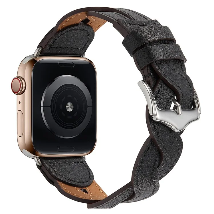 A030 Для Apple Watch Series 7 41 Мм/серия 6/5/4/SE 40 Мм/серия 1/2/3 38 Мм Стильные Тканые Дизайнерские Часы Top Best Top Loid - Черный