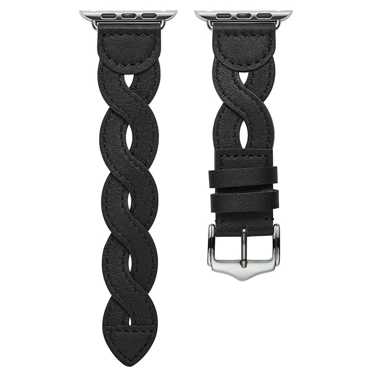 A030 Для Apple Watch Series 7 41 Мм/серия 6/5/4/SE 40 Мм/серия 1/2/3 38 Мм Стильные Тканые Дизайнерские Часы Top Best Top Loid - Черный