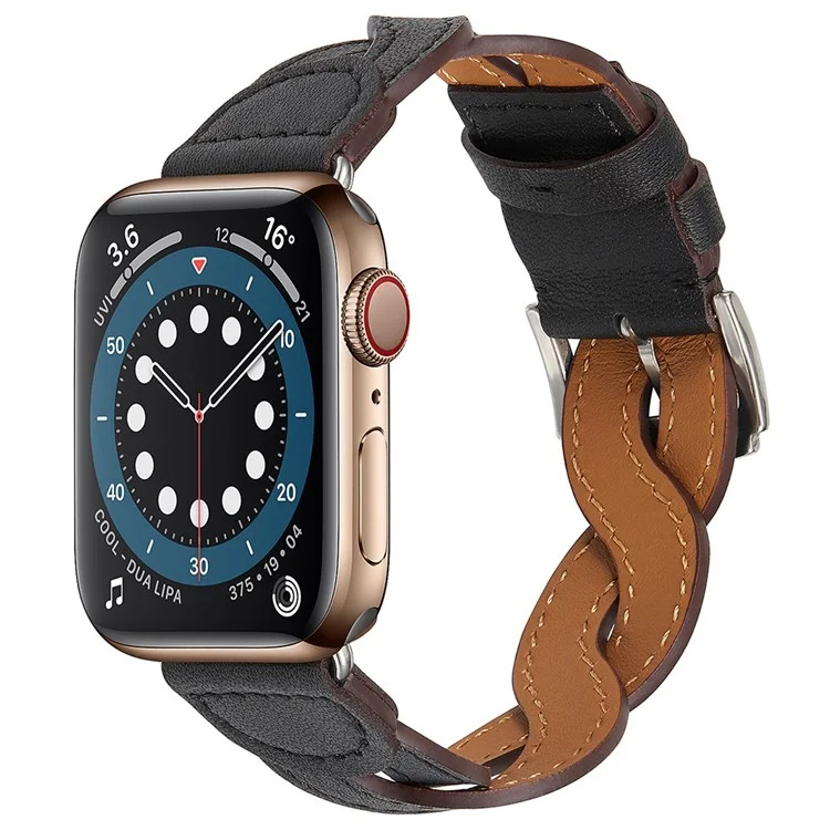 A030 Для Apple Watch Series 7 41 Мм/серия 6/5/4/SE 40 Мм/серия 1/2/3 38 Мм Стильные Тканые Дизайнерские Часы Top Best Top Loid - Черный