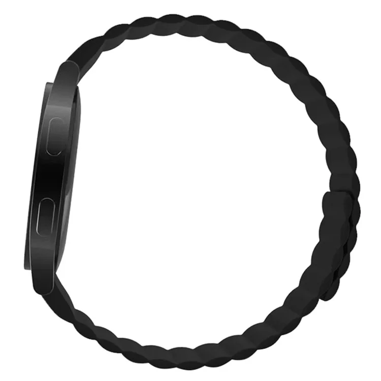 Para Samsung Galaxy Watch6 40mm 44mm / Watch6 Classic 43mm 47mm / Watch 5 40mm 44mm / 5 Pro 45mm / Watch4 40mm 44mm Correa de reloj de silicona con adsorción magnética Reemplazo de correa de muñeca - Negro
