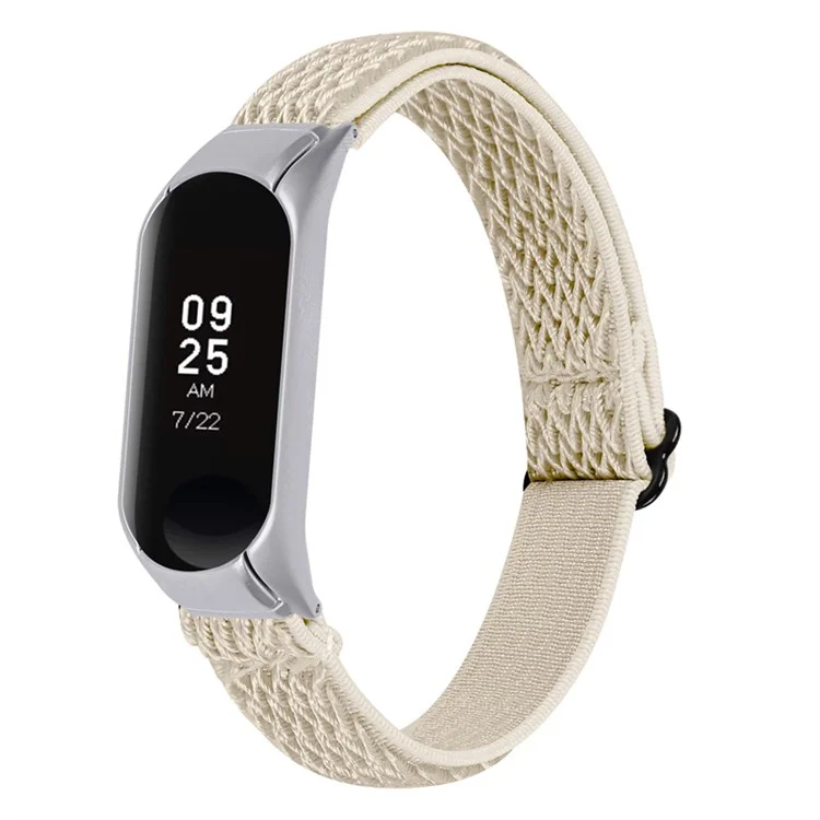 Para Xiaomi Mi Band 7 Bucle de Reemplazo Elástico Band Nylon Stringha Craided Sport Store de Pulsera Ajustable - Albaricoque