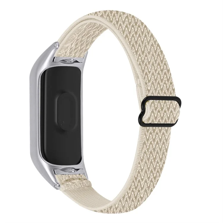 Para Xiaomi Mi Band 7 Bucle de Reemplazo Elástico Band Nylon Stringha Craided Sport Store de Pulsera Ajustable - Albaricoque