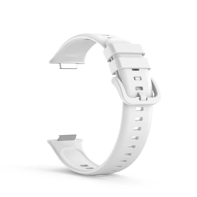 Para Huawei Watch Fit 2 Silicone Watch Band Adjustable Soft Replacement Strap - Blanco
