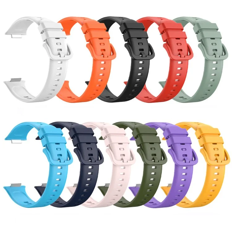 Para Huawei Watch Fit 2 Silicone Watch Band Adjustable Soft Replacement Strap - Blanco