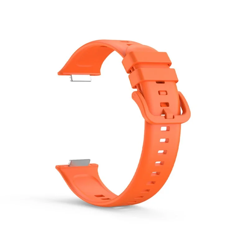 Per Huawei Watch Fit 2 Cinturino in silicone per orologio regolabile morbido - Arancione
