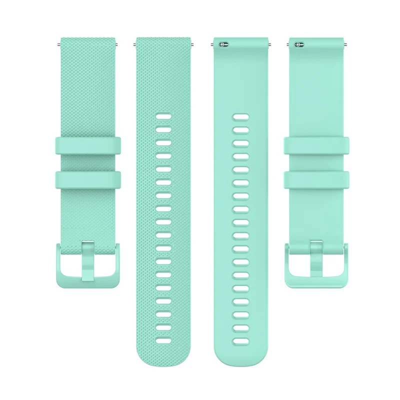 For Xiaomi Haylou Solar LS01 / ID205 / Willful SW021 Universal Grid Texture Silicone Watchband Replacement - Teal