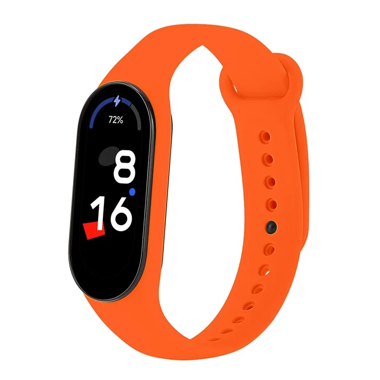 JUNSUNMAY For Xiaomi Mi Band 5 / 6 / 7 TPU Watch Band Quick Release Wrist Strap for Sports Watch Replacement Accessories - Orange