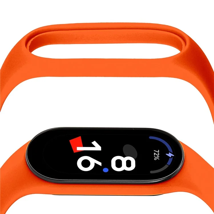 JSM For Xiaomi Mi Band 5 / 6 / 7 TPU Watch Band Quick Release Wrist Strap for Sports Watch Replacement Accessories - Orange