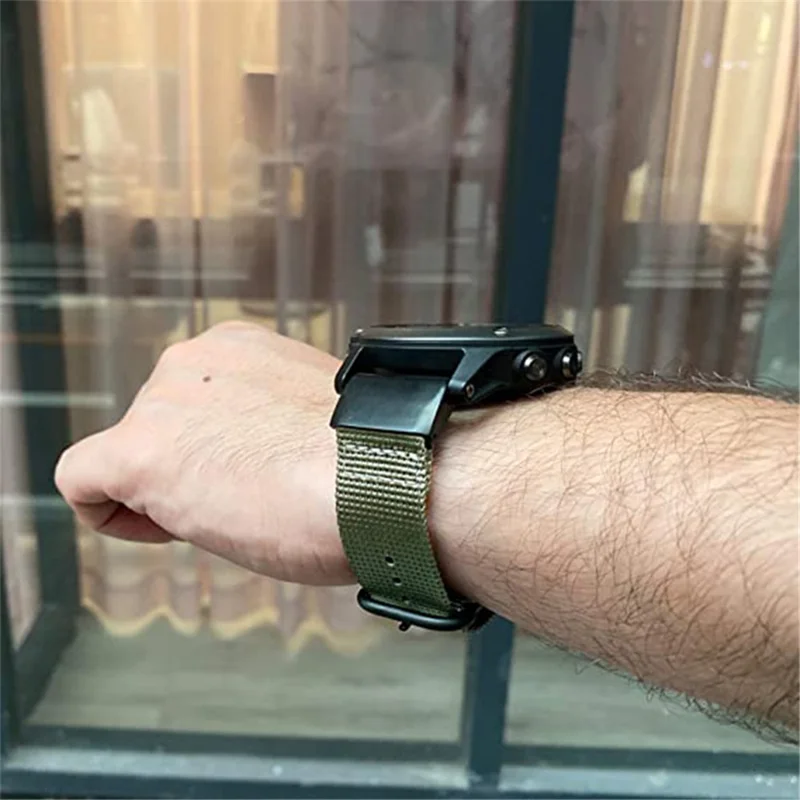 For Garmin Fenix 7X  /  6X Pro  /  Tactix7 Adjustable Wrist Band 26mm Nylon Watch Strap Replacement Watchband - Grey