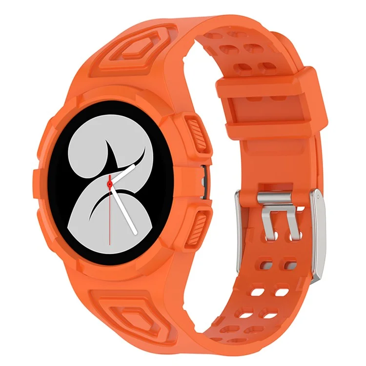 Para Samsung Galaxy Watch4 40mm TPU Smart Watch Pulsera Banda de Reloj Deportiva Bumper con Funda Protectora - Naranja