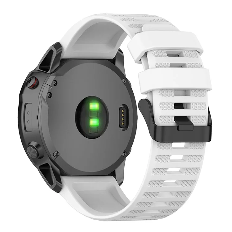 For Garmin Forerunner 955 / Forerunner 945 / Forerunner 935 / Descent G1 Silicone Replacement Band 22mm Sports Strap Wristband with Screwdrivers - White