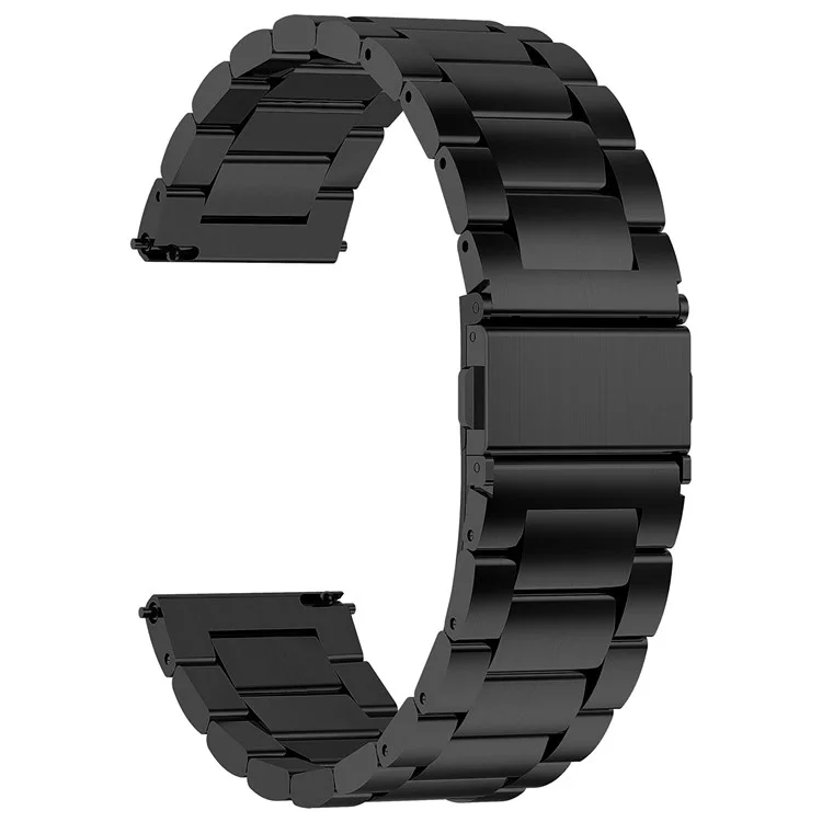 JLT Für Samsung Galaxy Watch4 Classic 46mm / 42mm / Garmin Venu 2 Plus 22mm Edelstahlarmband Drei Perlen Armband - Schwarz