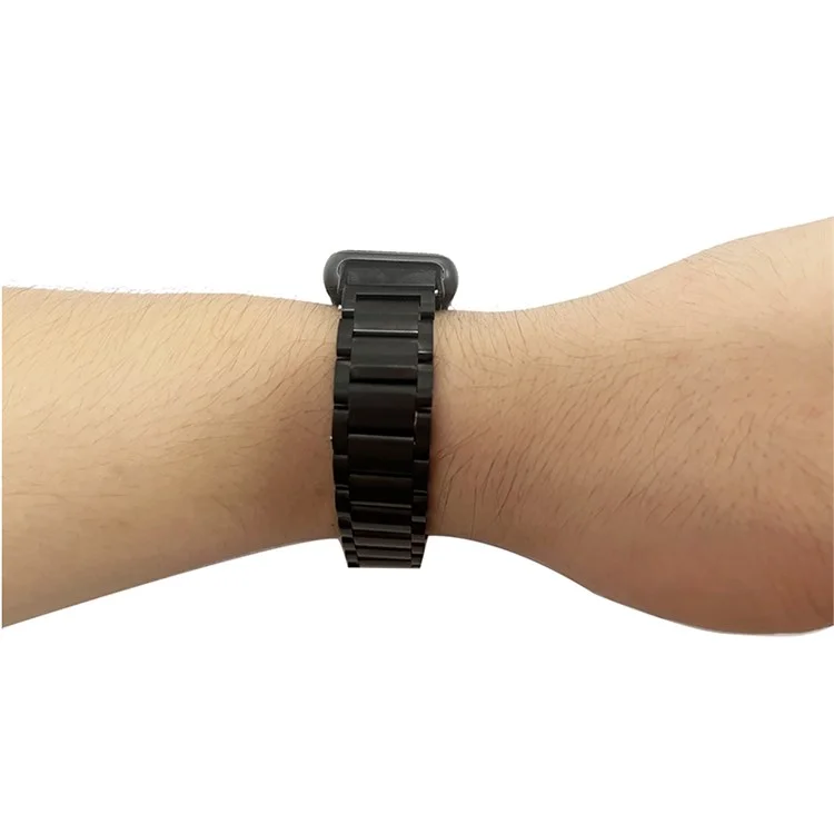 Bracelet de montre pour Huawei Band 7, Bracelet de rechange en acier inoxydable à trois perles - Argent