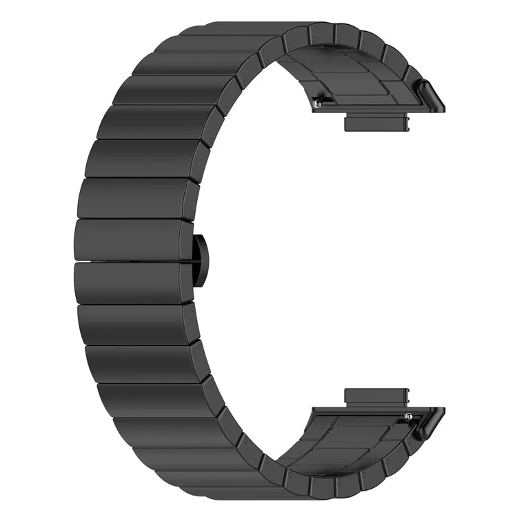 Für Huawei Watch Fit 2 Smart Watch Band Buckle Design Metal Wrist Strap Replacement - Schwarz