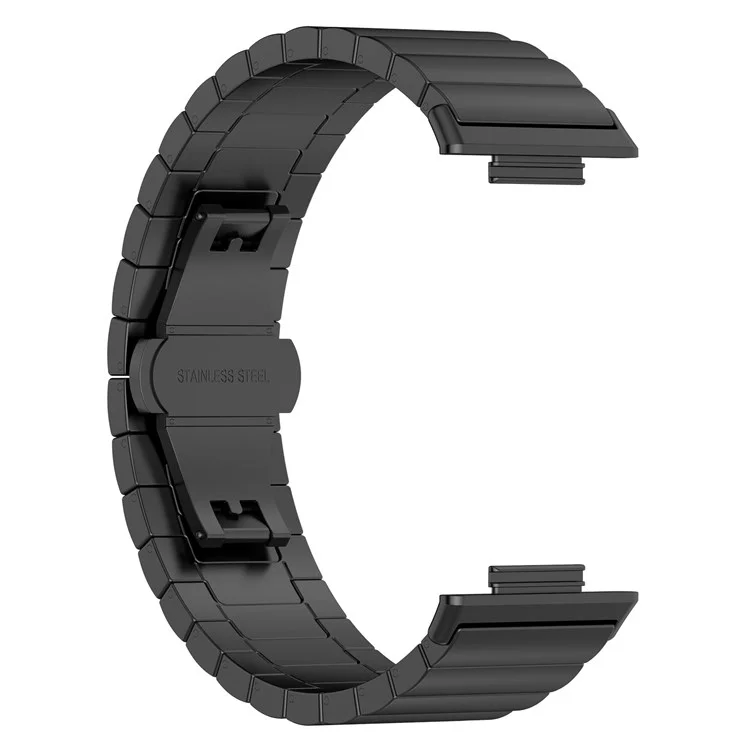 Für Huawei Watch Fit 2 Smart Watch Band Buckle Design Metal Wrist Strap Replacement - Schwarz