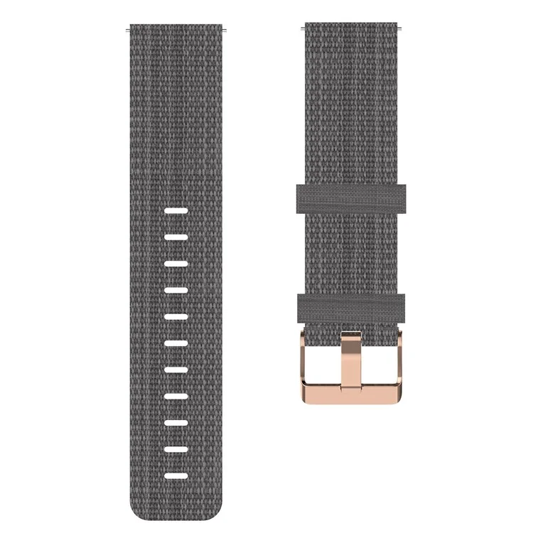 For Garmin Forerunner 255 / Venu 2 / Samsung Galaxy Watch3 45mm Watch Strap with Buckle Nylon Watch Band Universal 22mm Quick Release Watchband - Dark Grey