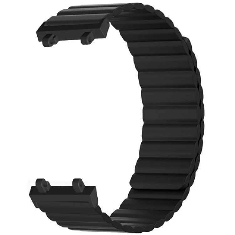 Cinturino Magnetico a prova di sudore per Huami Amazfit T-Rex 2 Cinturino in silicone regolabile a doppio colore - Nero