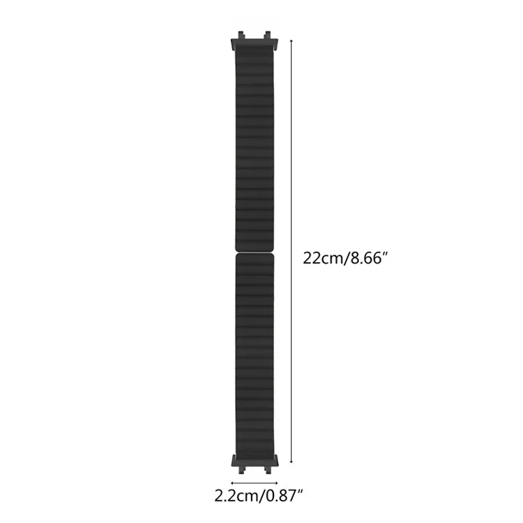 Cinturino Magnetico a prova di sudore per Huami Amazfit T-Rex 2 Cinturino in silicone regolabile a doppio colore - Nero