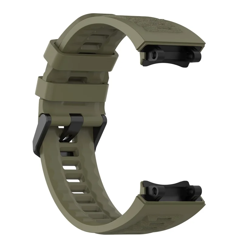 For Huami Amazfit T-Rex 2 Strap Replacement Universal 22mm Silicone Watch Band - Army Green