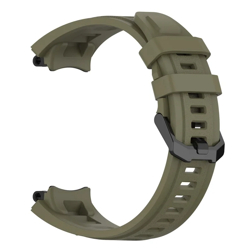For Huami Amazfit T-Rex 2 Strap Replacement Universal 22mm Silicone Watch Band - Army Green