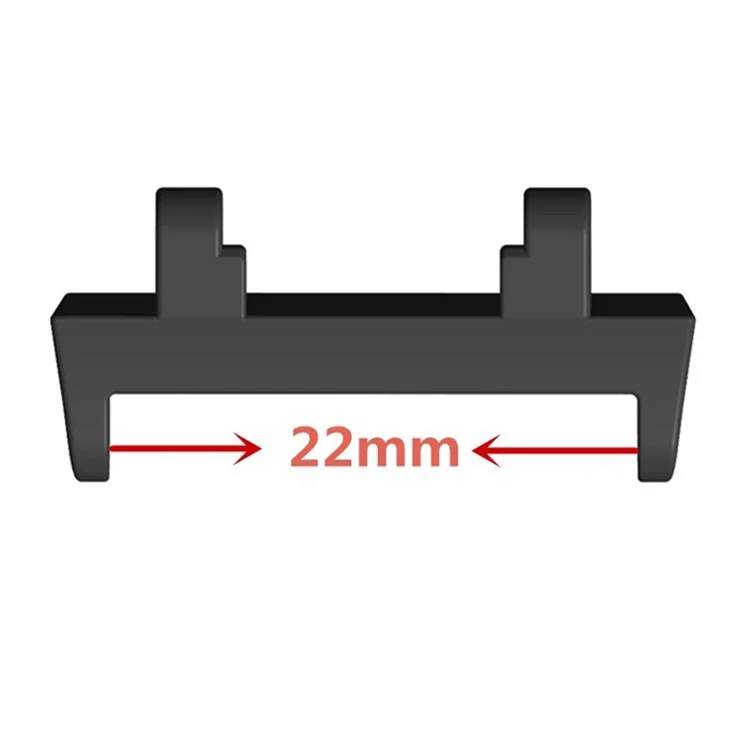 1 Pair For Huami Amazfit T-Rex 2 Stainless Steel Connector 22mm Watch Adapter Watchband Accessory - Black