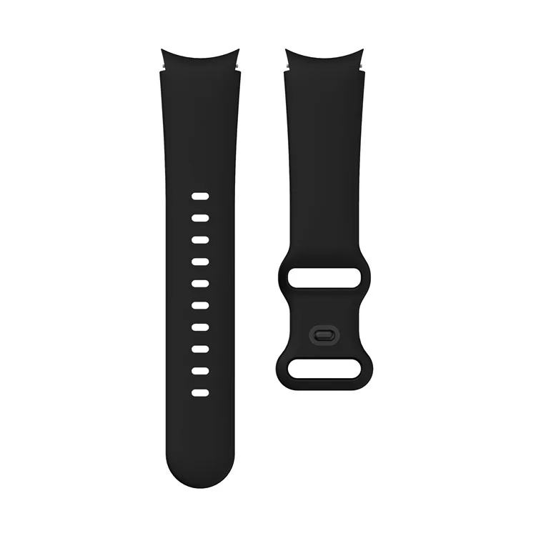 For Samsung Galaxy Watch4 Classic 42mm / 46mm / Watch4 Active 40mm / 44mm Silicone Watch Band Wrist Strap with Adjustable Buckle - Black