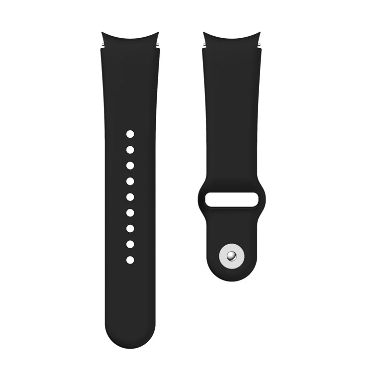 Für Samsung Galaxy Watch4 40 mm / 44 mm / Watch4 Classic 42mm / 46mm Schnellveröffentlichungs -uhrenband Silikon Uhrengurt 20mm Ersatzwachen Mit Knopf - Schwarz