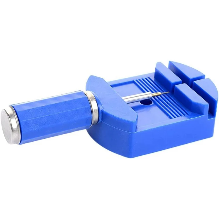 Stainless Steel Watch Band Splitter Manual Metal Watch Chain Pin Disassemble Watch Repair Tool - Blue