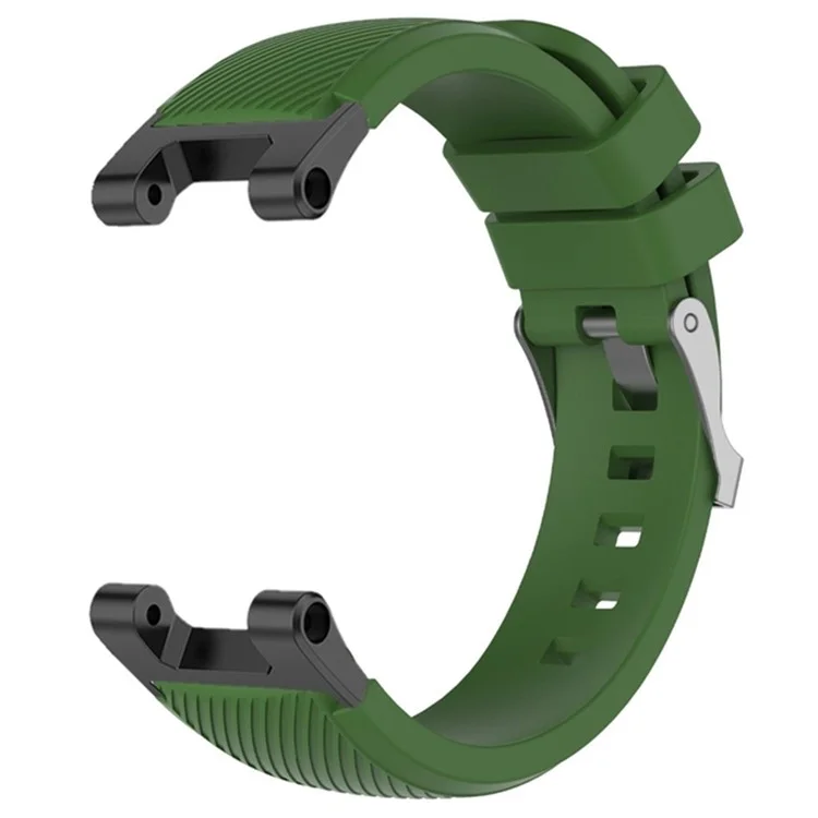 For Huami Amazfit T-Rex  /  T-Rex Pro  /  Ares Twill Texture Watch Band Silicone Watch Strap Universal 22mm Replacement Watchband - Army Green