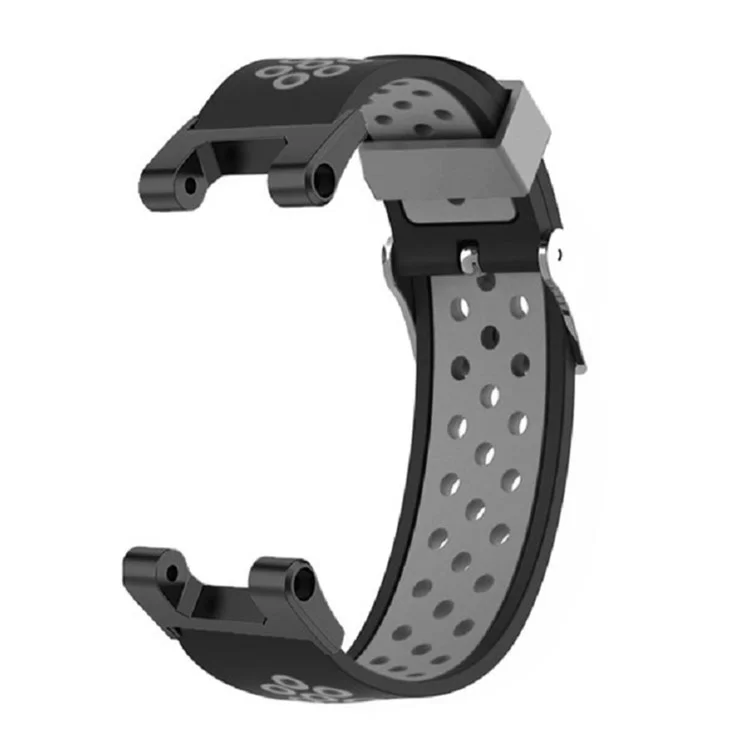 Für Huami Amazfit T-Rex / T-Rex Pro / Ares, Dual-Farb-Uhrenarmband aus Silikon, 22 mm, Ersatzarmband mit Mehrfachlochdesign - Schwarz / Grau