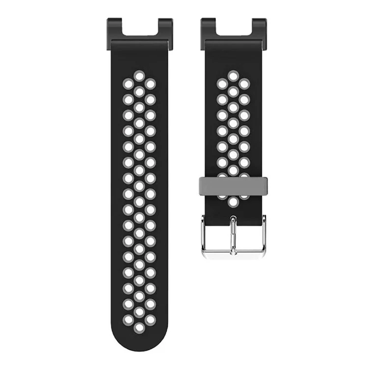 Für Huami Amazfit T-Rex / T-Rex Pro / Ares, Dual-Farb-Uhrenarmband aus Silikon, 22 mm, Ersatzarmband mit Mehrfachlochdesign - Schwarz / Grau