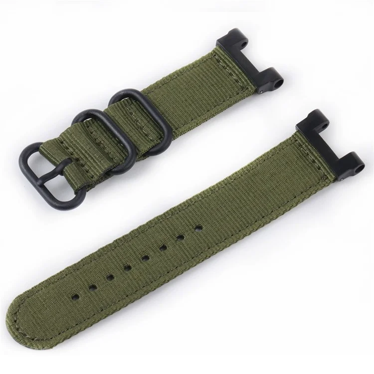 For Huami Amazfit T-Rex  /  T-Rex Pro  /  Ares Watch Strap with Buckle Nylon Watch Band Universal 22mm Quick Release Watchband - Green