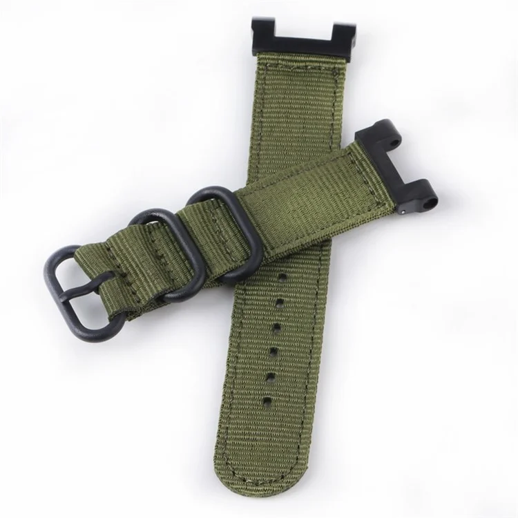 For Huami Amazfit T-Rex  /  T-Rex Pro  /  Ares Watch Strap with Buckle Nylon Watch Band Universal 22mm Quick Release Watchband - Green